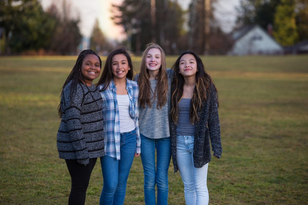 group of happy kids